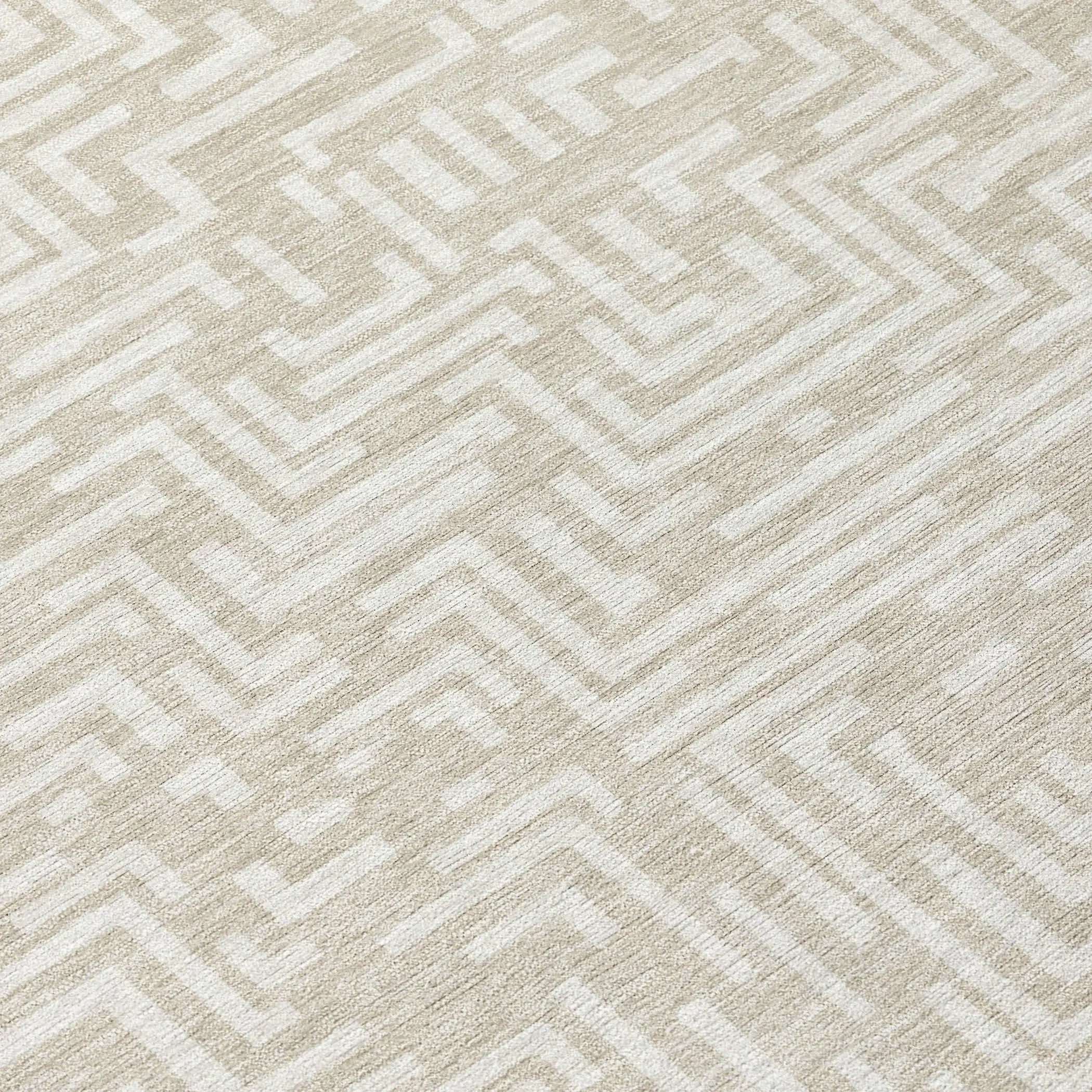 3' X 5' Beige And Blue Geometric Washable Indoor Outdoor Area Rug Homeroots Outdoor