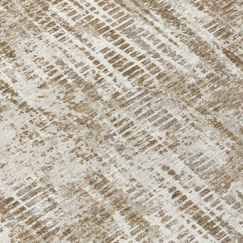 3' X 5' Beige And Brown Abstract Washable Indoor Outdoor Area Rug Homeroots Outdoor
