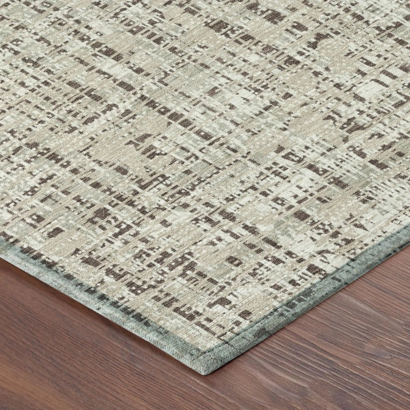3' X 5' Beige And Brown Abstract Washable Indoor Outdoor Area Rug Homeroots Outdoor