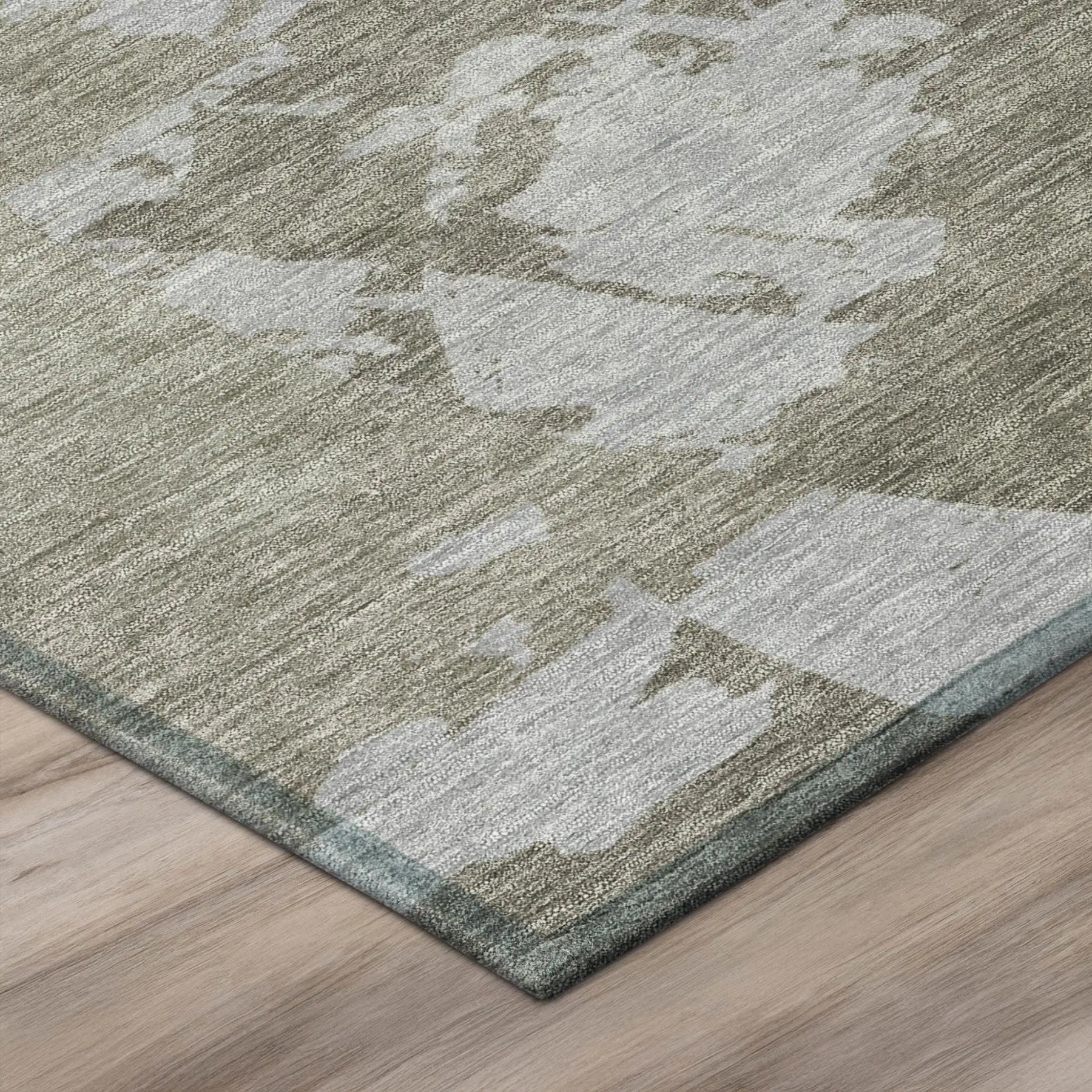 3' X 5' Beige And Brown Abstract Washable Indoor Outdoor Area Rug Homeroots Outdoor