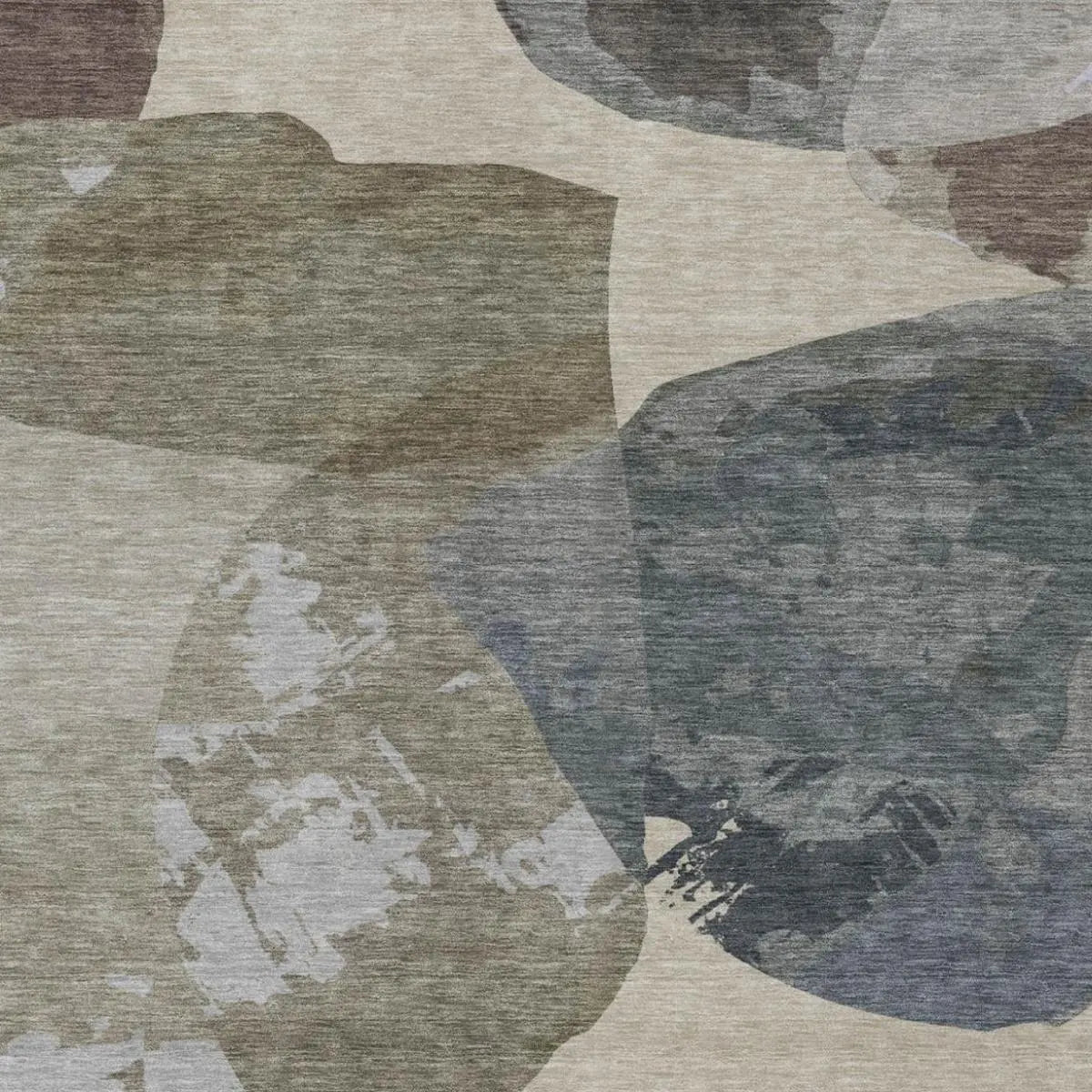 3' X 5' Beige And Brown Abstract Washable Indoor Outdoor Area Rug Homeroots Outdoor
