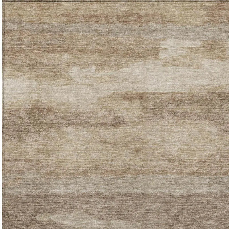 3' X 5' Beige And Brown Abstract Washable Indoor Outdoor Area Rug Homeroots Outdoor
