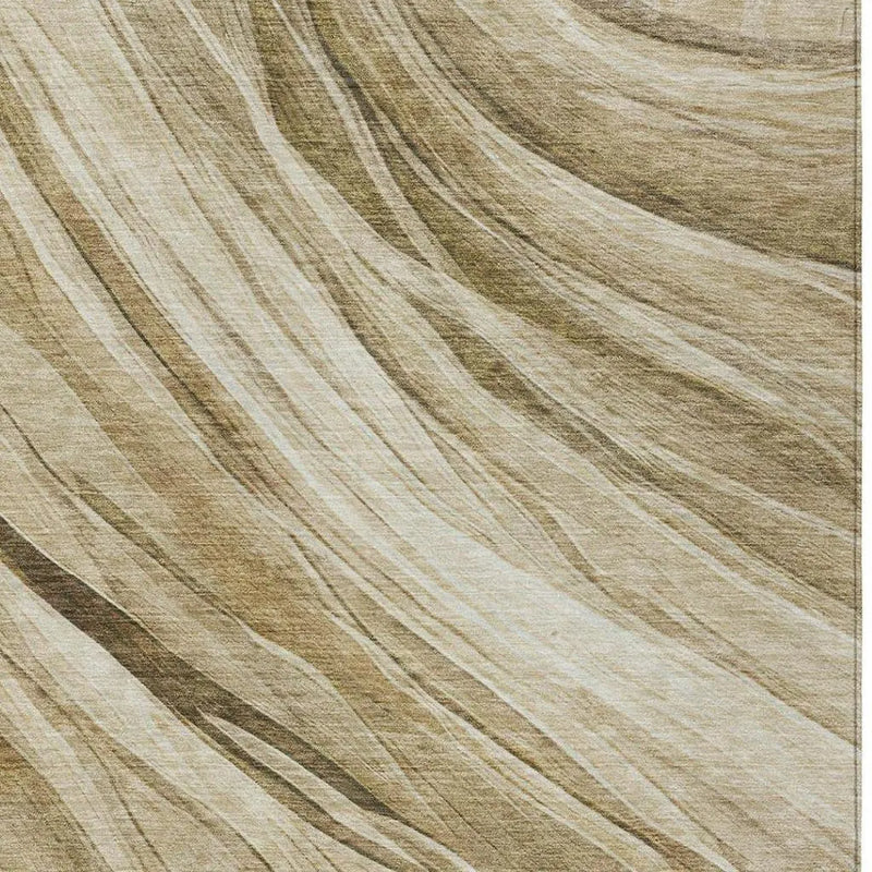 3' X 5' Beige And Brown Abstract Washable Indoor Outdoor Area Rug Homeroots Outdoor
