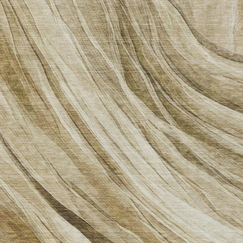 3' X 5' Beige And Brown Abstract Washable Indoor Outdoor Area Rug Homeroots Outdoor