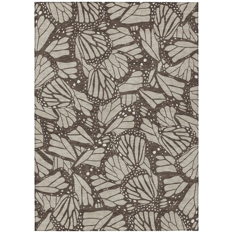 3' X 5' Beige And Brown Animal Print Washable Indoor Outdoor Area Rug Homeroots Outdoor