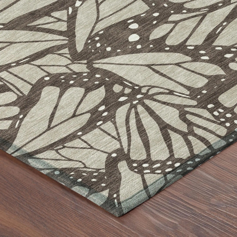 3' X 5' Beige And Brown Animal Print Washable Indoor Outdoor Area Rug Homeroots Outdoor