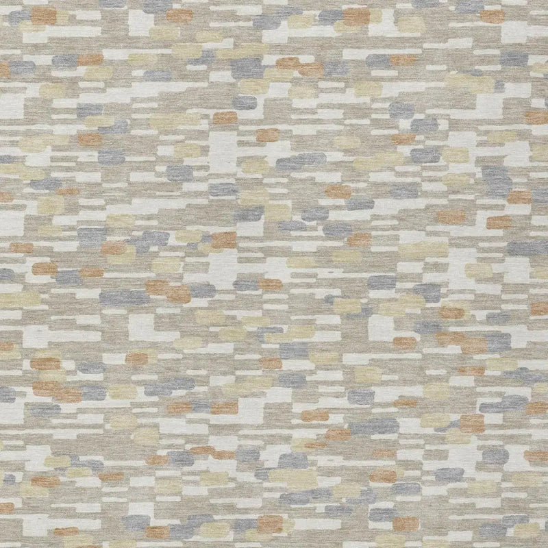 3' X 5' Beige And Brown Geometric Washable Indoor Outdoor Area Rug Homeroots Outdoor