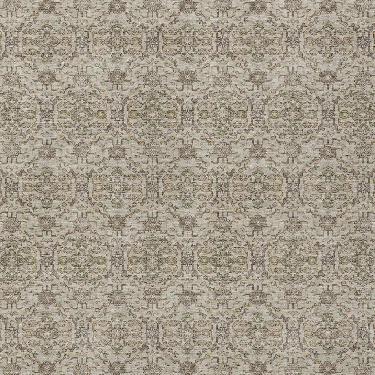 3' X 5' Beige And Brown Oriental Washable Indoor Outdoor Area Rug Homeroots Outdoor