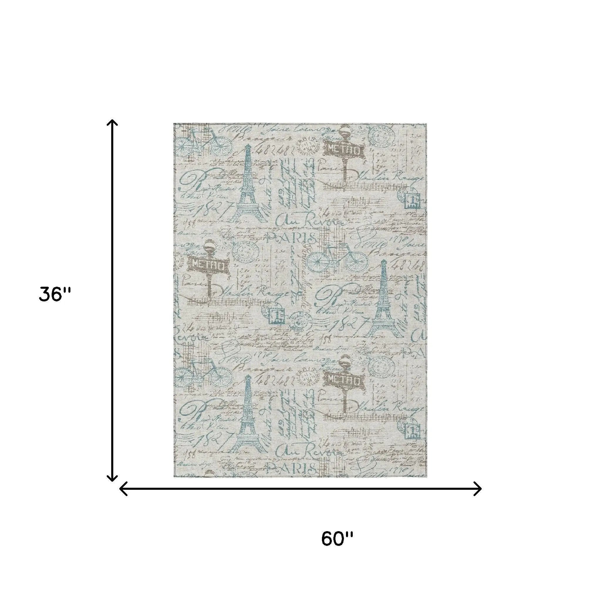 3' X 5' Beige And Brown Southwestern Washable Indoor Outdoor Area Rug Homeroots Outdoor