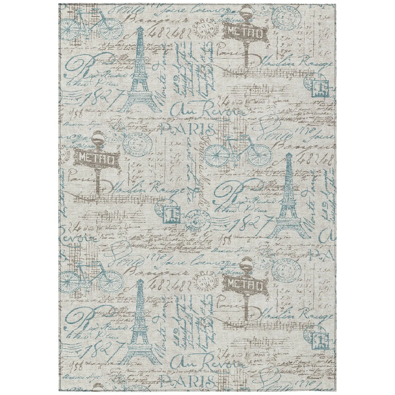 3' X 5' Beige And Brown Southwestern Washable Indoor Outdoor Area Rug Homeroots Outdoor