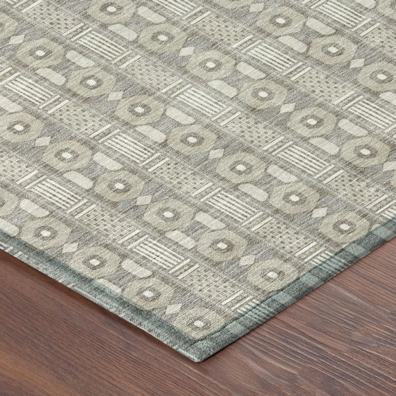3' X 5' Beige And Brown Striped Washable Indoor Outdoor Area Rug Homeroots Outdoor