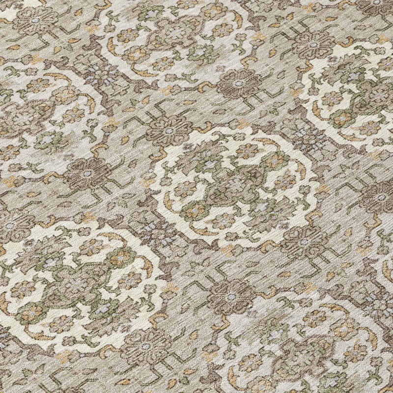 3' X 5' Beige And Brown Striped Washable Indoor Outdoor Area Rug Homeroots Outdoor