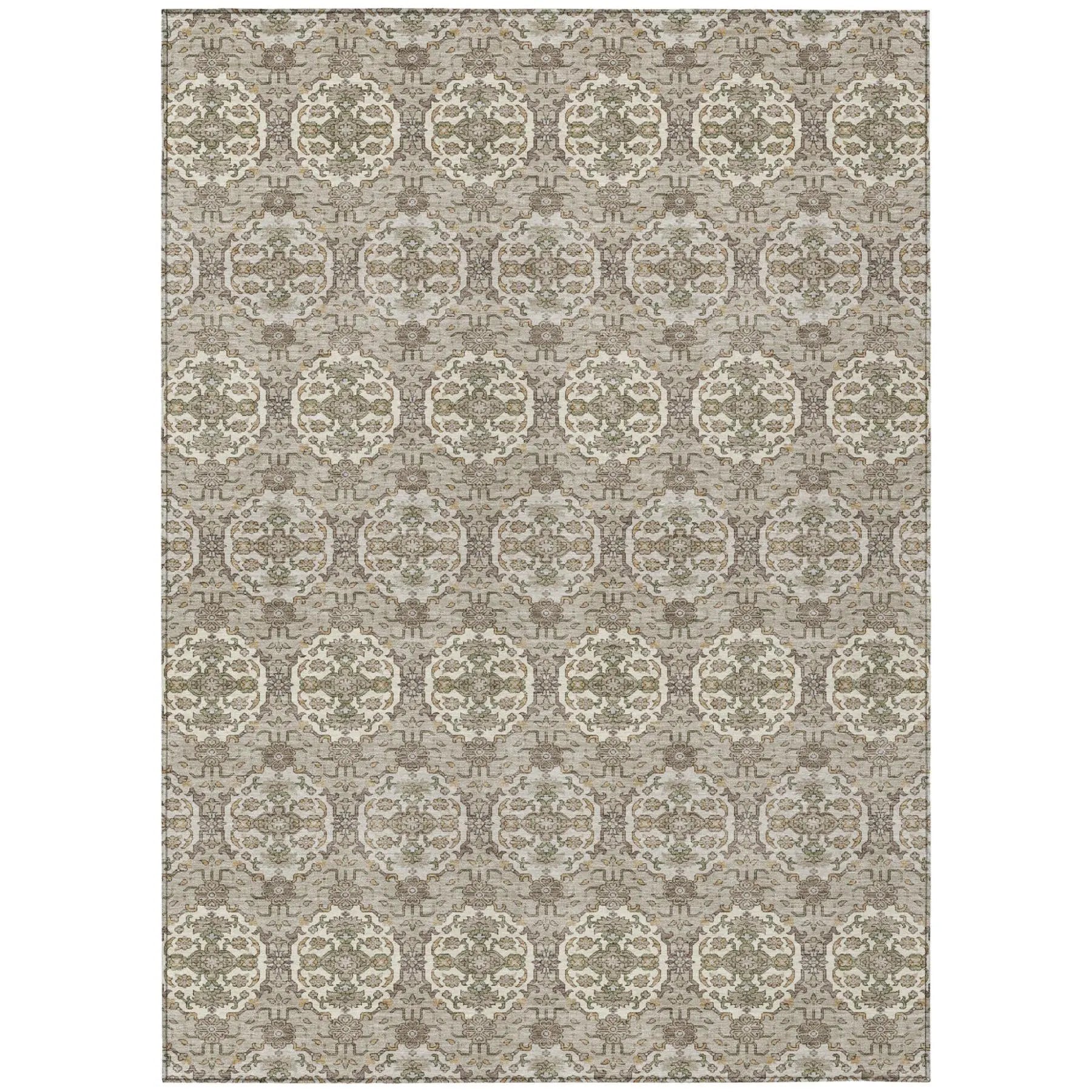 3' X 5' Beige And Brown Striped Washable Indoor Outdoor Area Rug Homeroots Outdoor