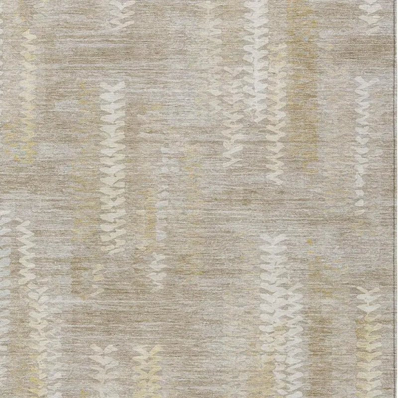 3' X 5' Beige And Brown Striped Washable Indoor Outdoor Area Rug Homeroots Outdoor