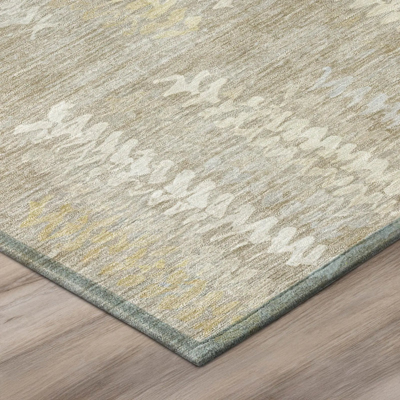 3' X 5' Beige And Brown Striped Washable Indoor Outdoor Area Rug Homeroots Outdoor