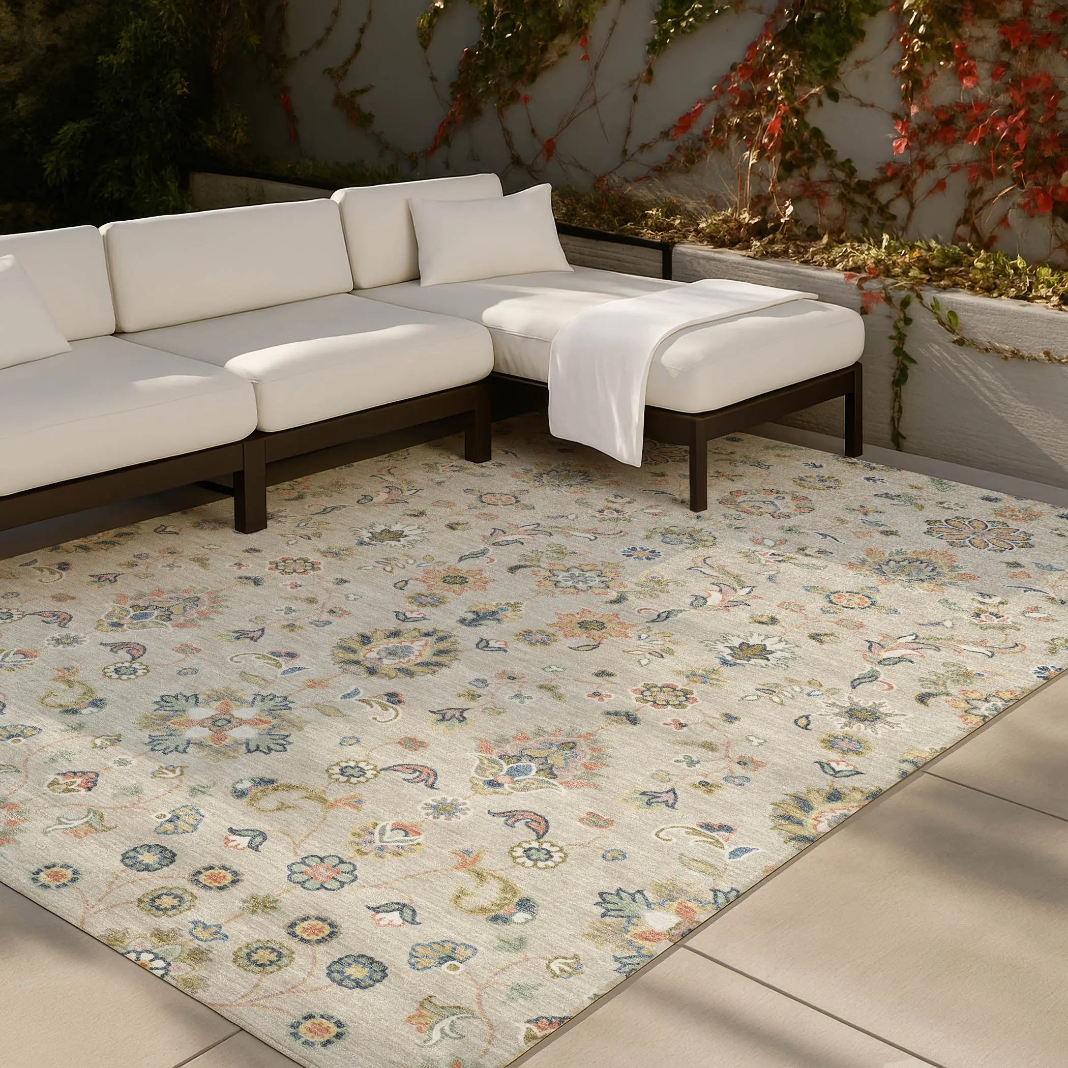 3' X 5' Beige And Copper Abstract Washable Indoor Outdoor Area Rug Homeroots Outdoor