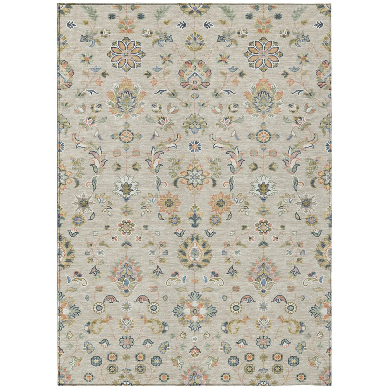 3' X 5' Beige And Copper Abstract Washable Indoor Outdoor Area Rug Homeroots Outdoor