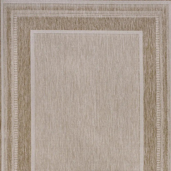3' X 5' Beige And Cream Indoor Outdoor Area Rug - GreatEagleInc