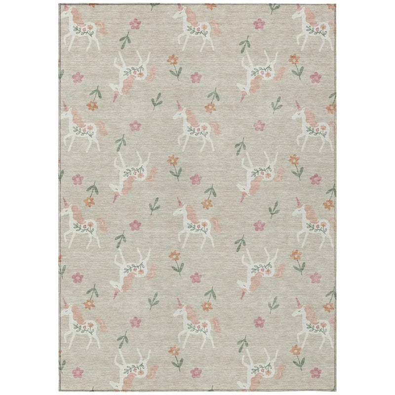 3' X 5' Beige And Gray Floral Washable Indoor Outdoor Area Rug Homeroots Outdoor