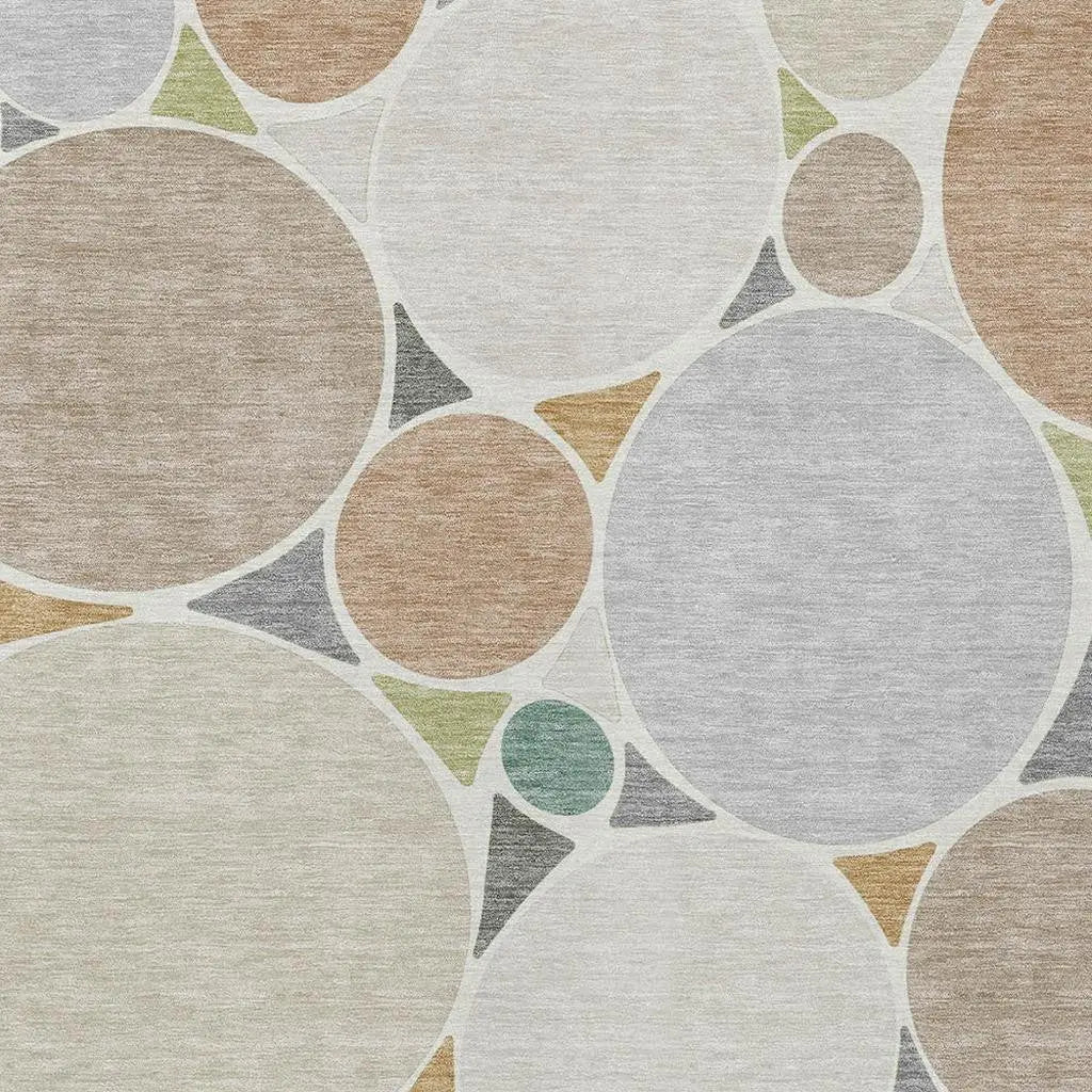 3' X 5' Beige And Gray Geometric Washable Indoor Outdoor Area Rug Homeroots Outdoor