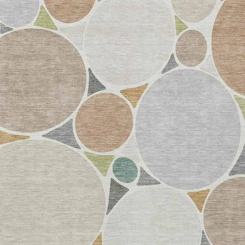 3' X 5' Beige And Gray Geometric Washable Indoor Outdoor Area Rug Homeroots Outdoor