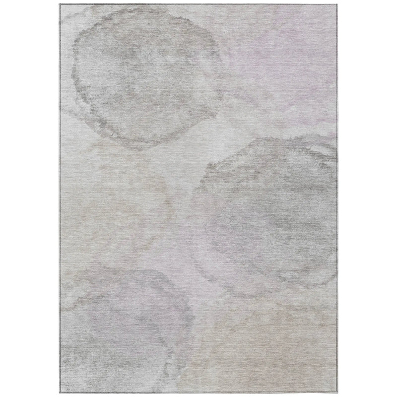 3' X 5' Beige And Ivory Abstract Washable Indoor Outdoor Area Rug Homeroots Outdoor