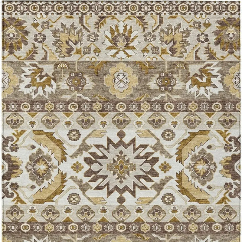 3' X 5' Beige And Ivory Cactus Washable Indoor Outdoor Area Rug Homeroots Outdoor