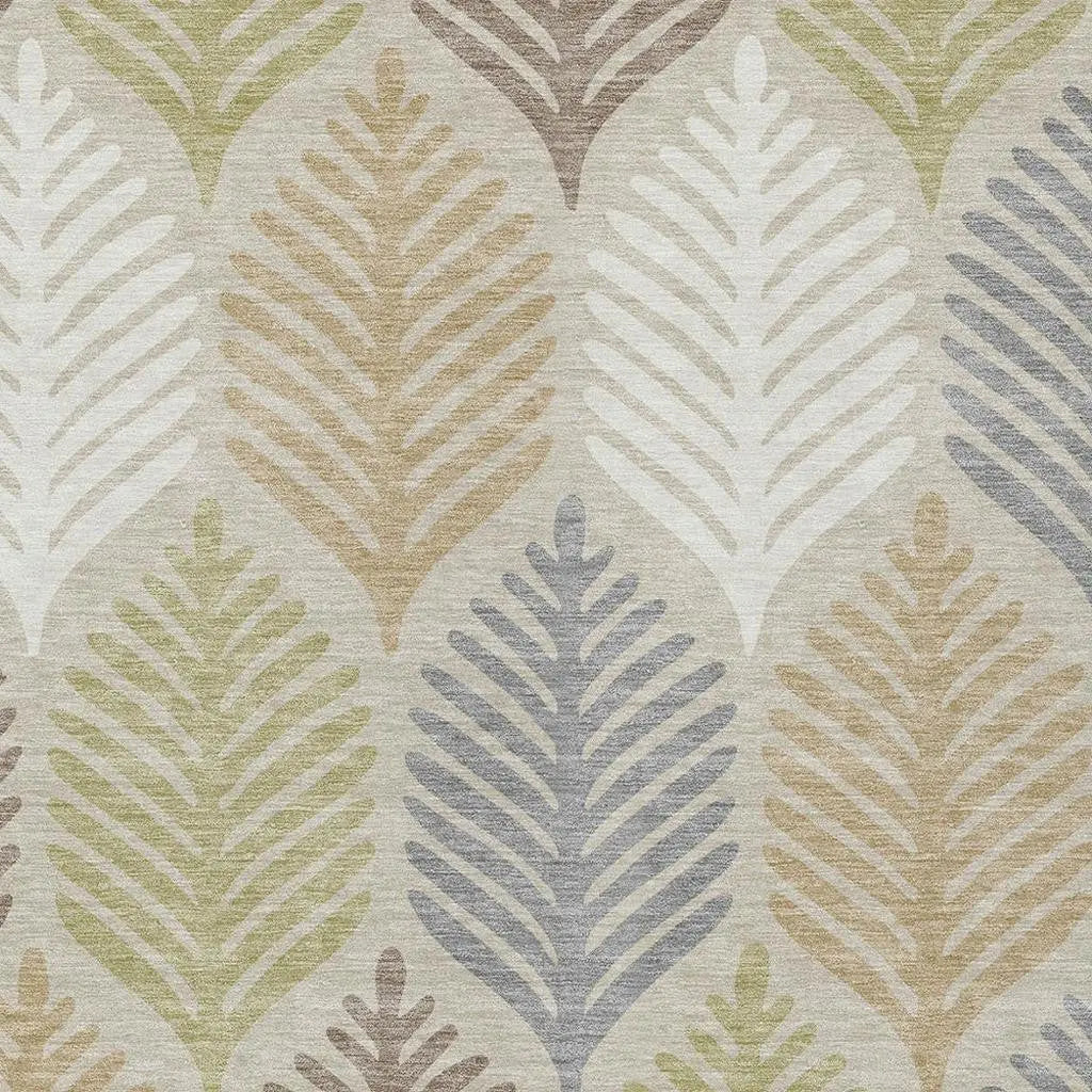 3' X 5' Beige And Ivory Floral Washable Indoor Outdoor Area Rug Homeroots Outdoor