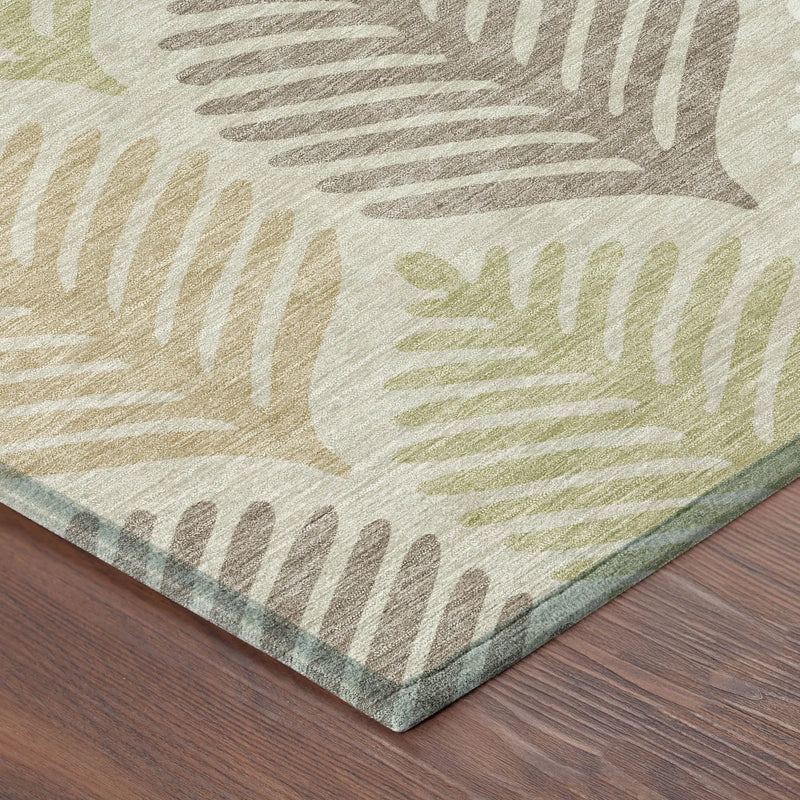 3' X 5' Beige And Ivory Floral Washable Indoor Outdoor Area Rug Homeroots Outdoor
