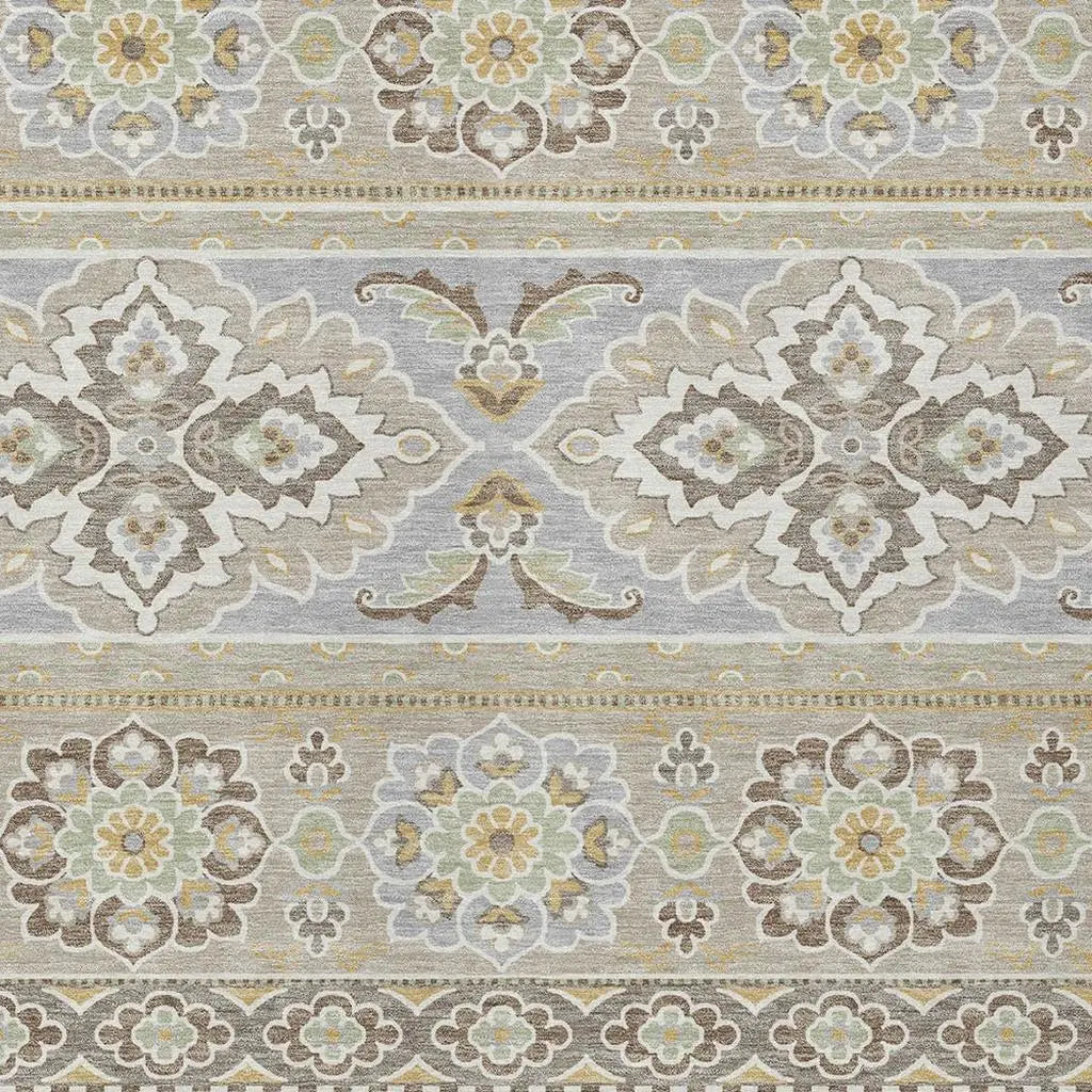 3' X 5' Beige And Ivory Tribal Washable Indoor Outdoor Area Rug Homeroots Outdoor