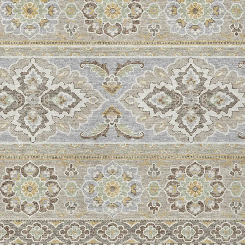 3' X 5' Beige And Ivory Tribal Washable Indoor Outdoor Area Rug Homeroots Outdoor
