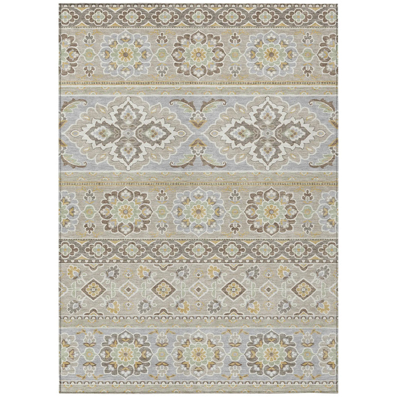 3' X 5' Beige And Ivory Tribal Washable Indoor Outdoor Area Rug Homeroots Outdoor