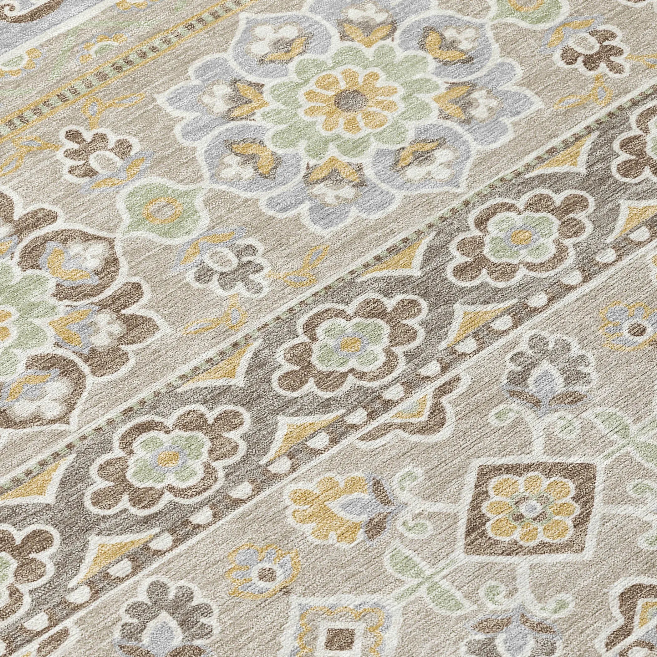 3' X 5' Beige And Ivory Tribal Washable Indoor Outdoor Area Rug Homeroots Outdoor