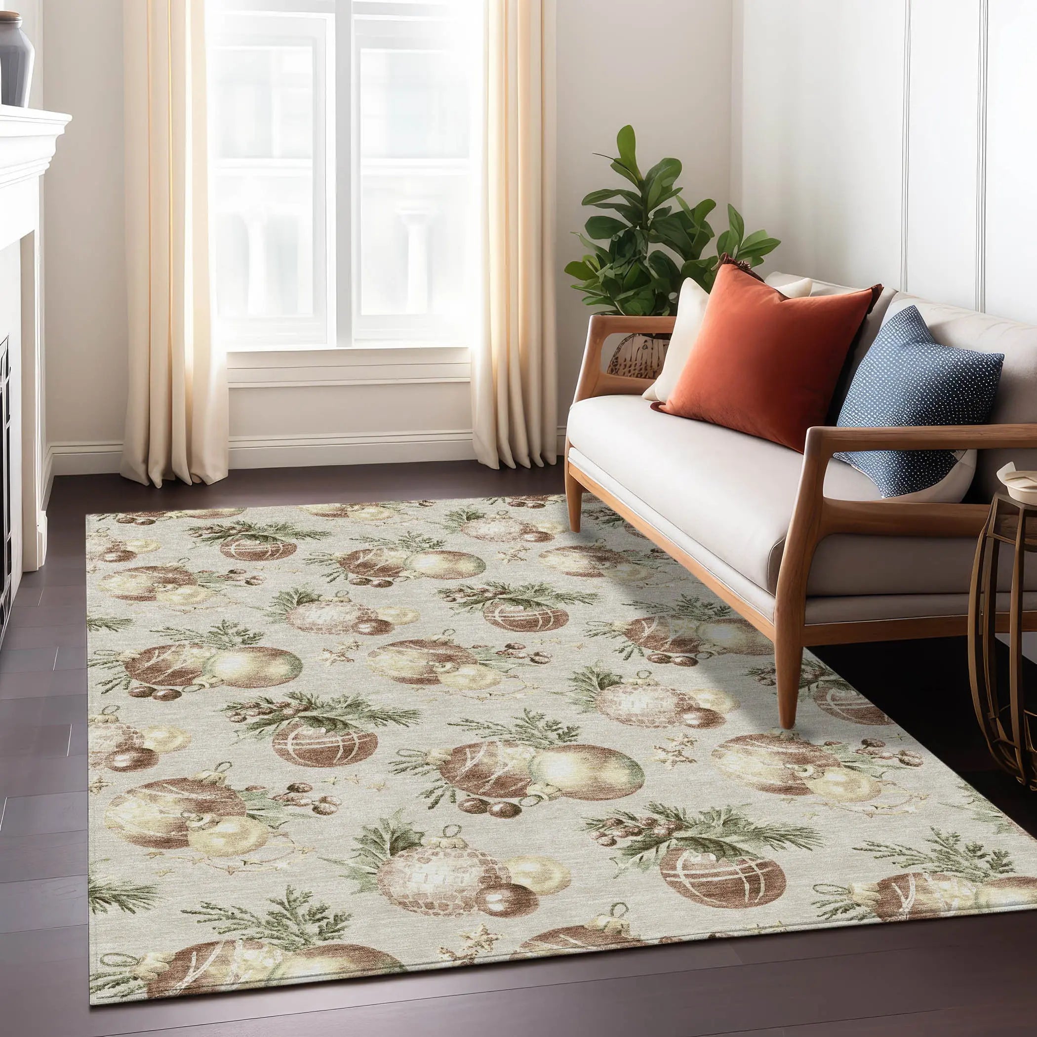 3' X 5' Beige Brown And Ivory Stars Washable Indoor Outdoor Area Rug Homeroots Outdoor