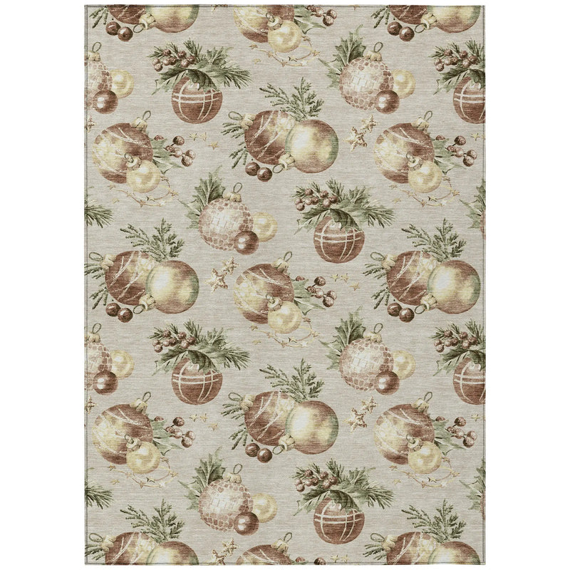 3' X 5' Beige Brown And Ivory Stars Washable Indoor Outdoor Area Rug Homeroots Outdoor