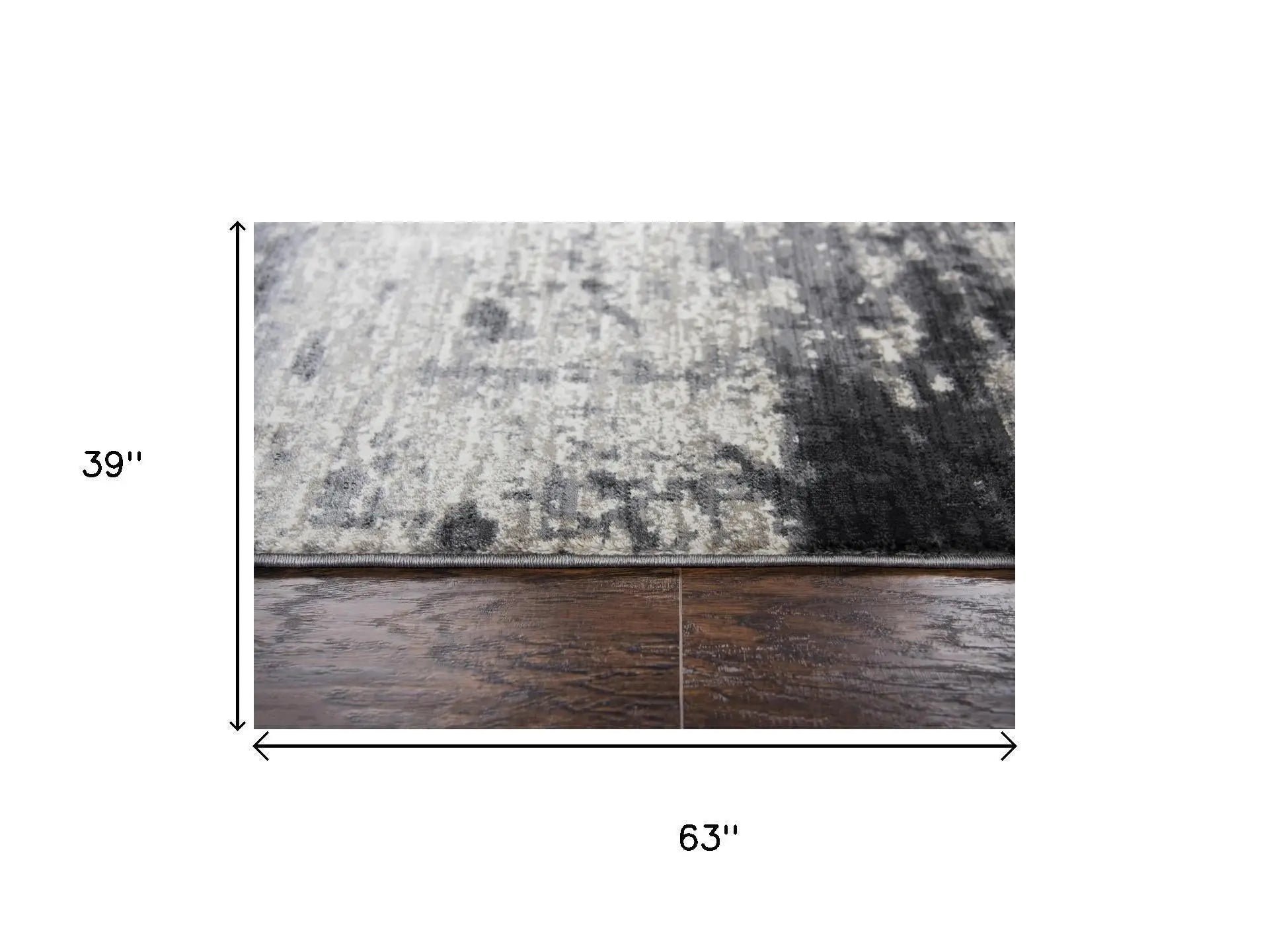 3' X 5' Beige Taupe Tan Gray And Dark Gray Abstract Area Rug Homeroots Home Decor