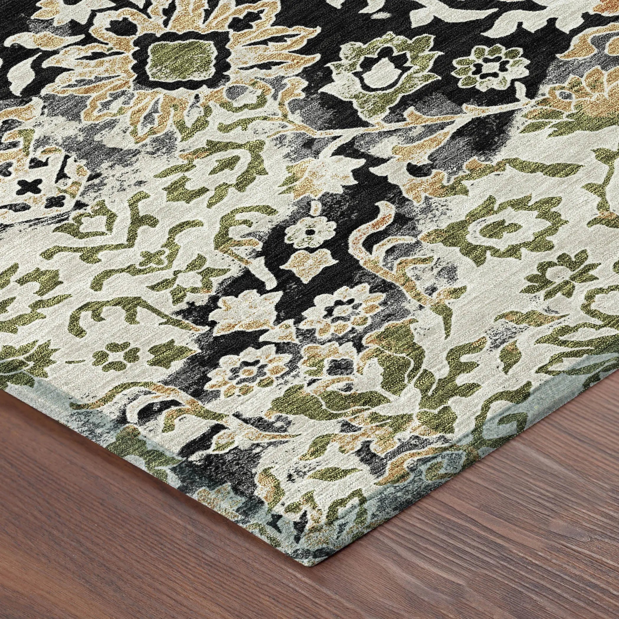 3' X 5' Black And Beige Geometric Washable Indoor Outdoor Area Rug Homeroots Outdoor