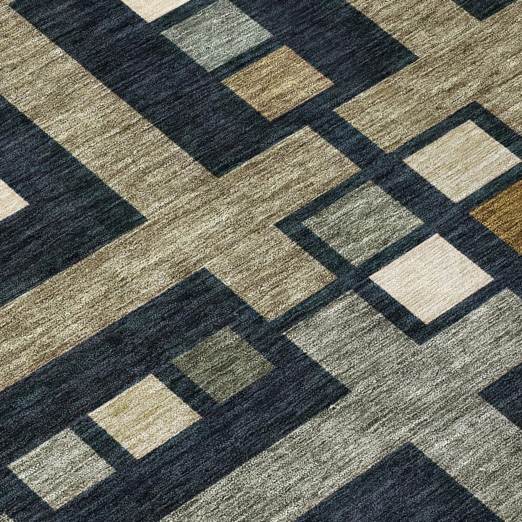 3' X 5' Black And Beige Geometric Washable Indoor Outdoor Area Rug Homeroots Outdoor
