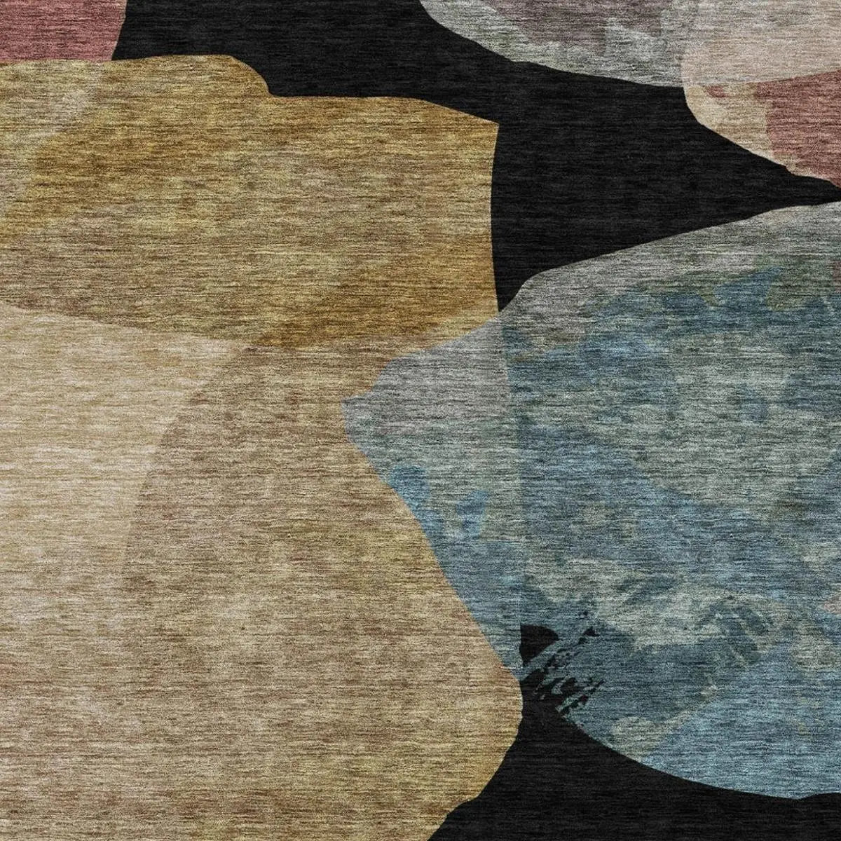 3' X 5' Black And Brown Abstract Washable Indoor Outdoor Area Rug Homeroots Outdoor