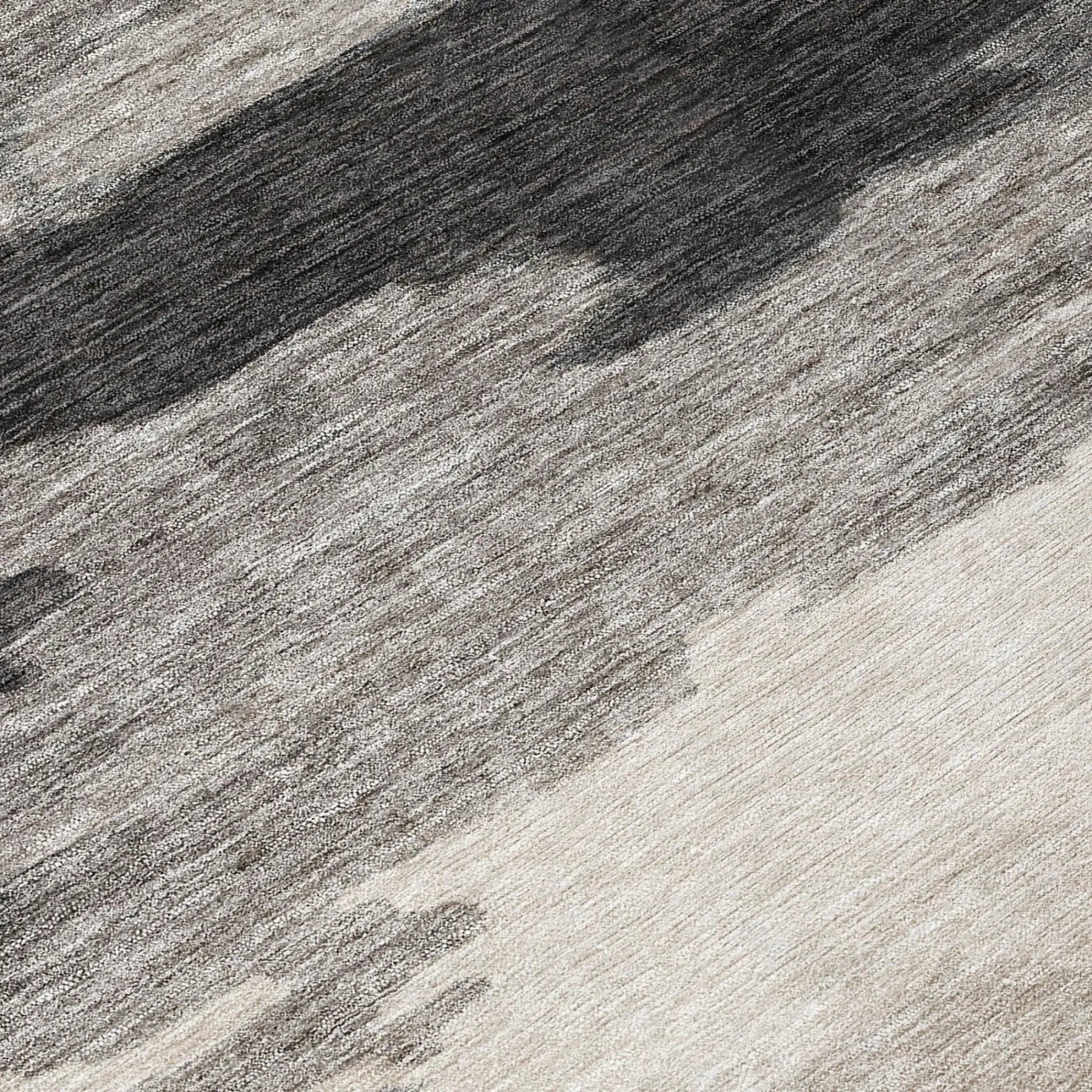 3' X 5' Black And Graphite Abstract Washable Indoor Outdoor Area Rug Homeroots Outdoor