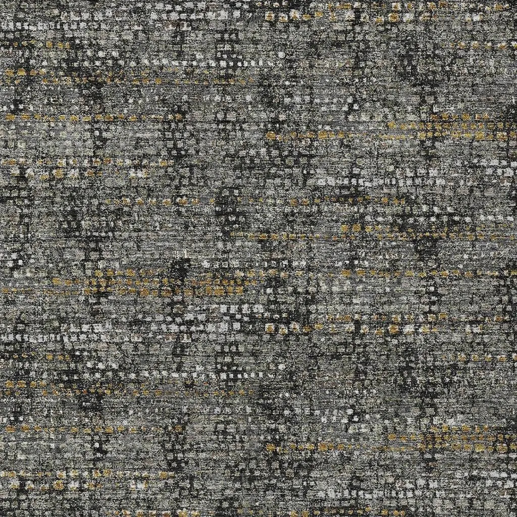 3' X 5' Black And Graphite Abstract Washable Indoor Outdoor Area Rug Homeroots Outdoor