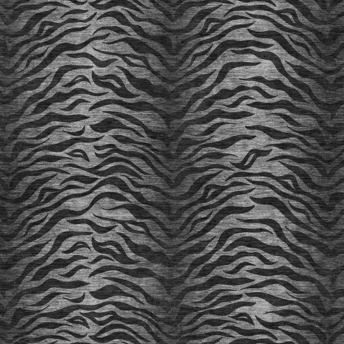 3' X 5' Black And Graphite Animal Print Washable Indoor Outdoor Area Rug Homeroots Outdoor
