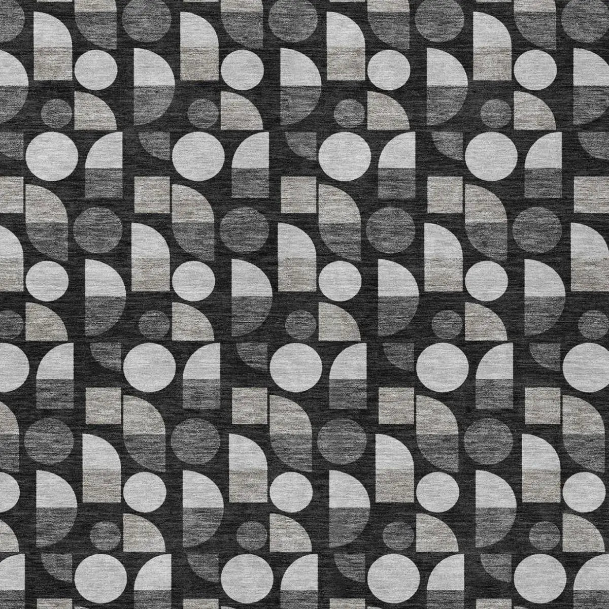 3' X 5' Black And Graphite Geometric Washable Indoor Outdoor Area Rug Homeroots Outdoor