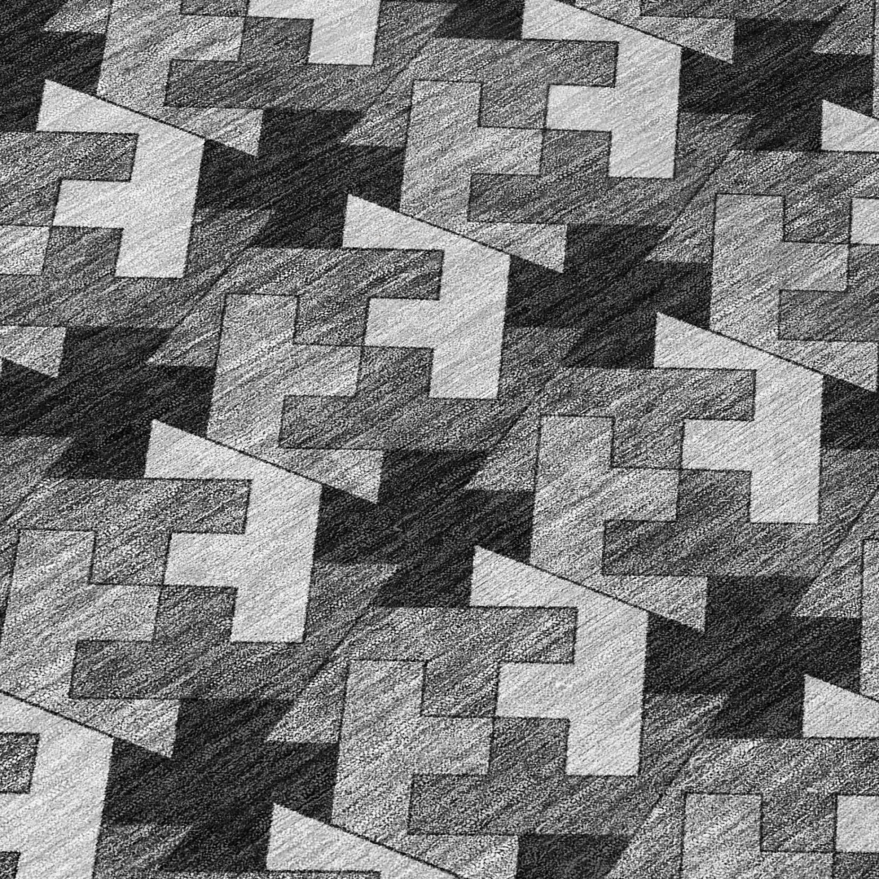 3' X 5' Black And Graphite Geometric Washable Indoor Outdoor Area Rug Homeroots Outdoor