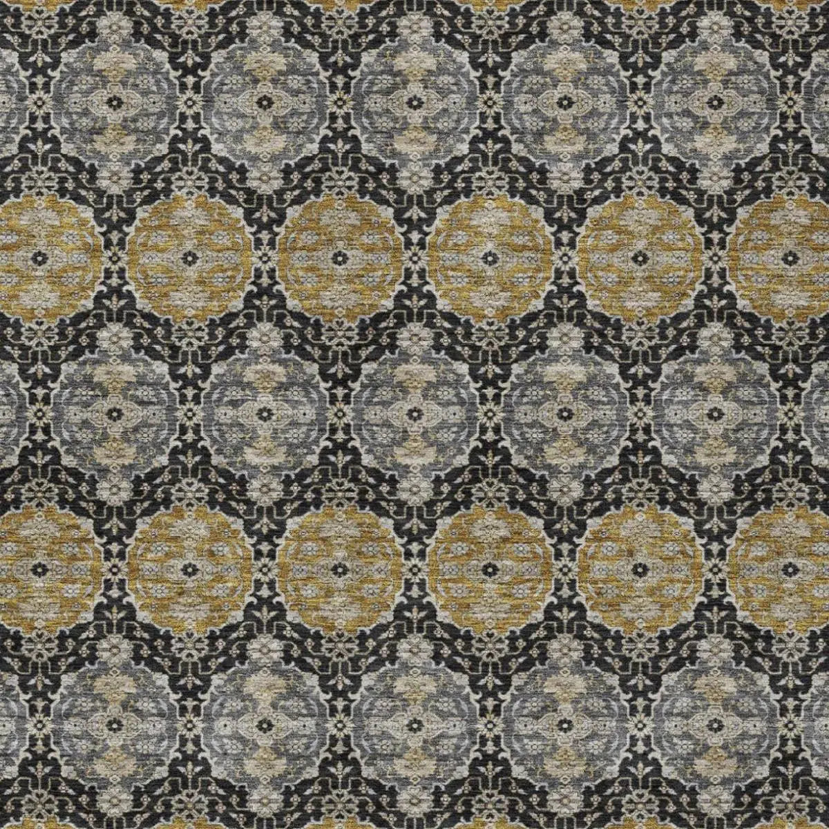 3' X 5' Black And Graphite Striped Washable Indoor Outdoor Area Rug Homeroots Outdoor