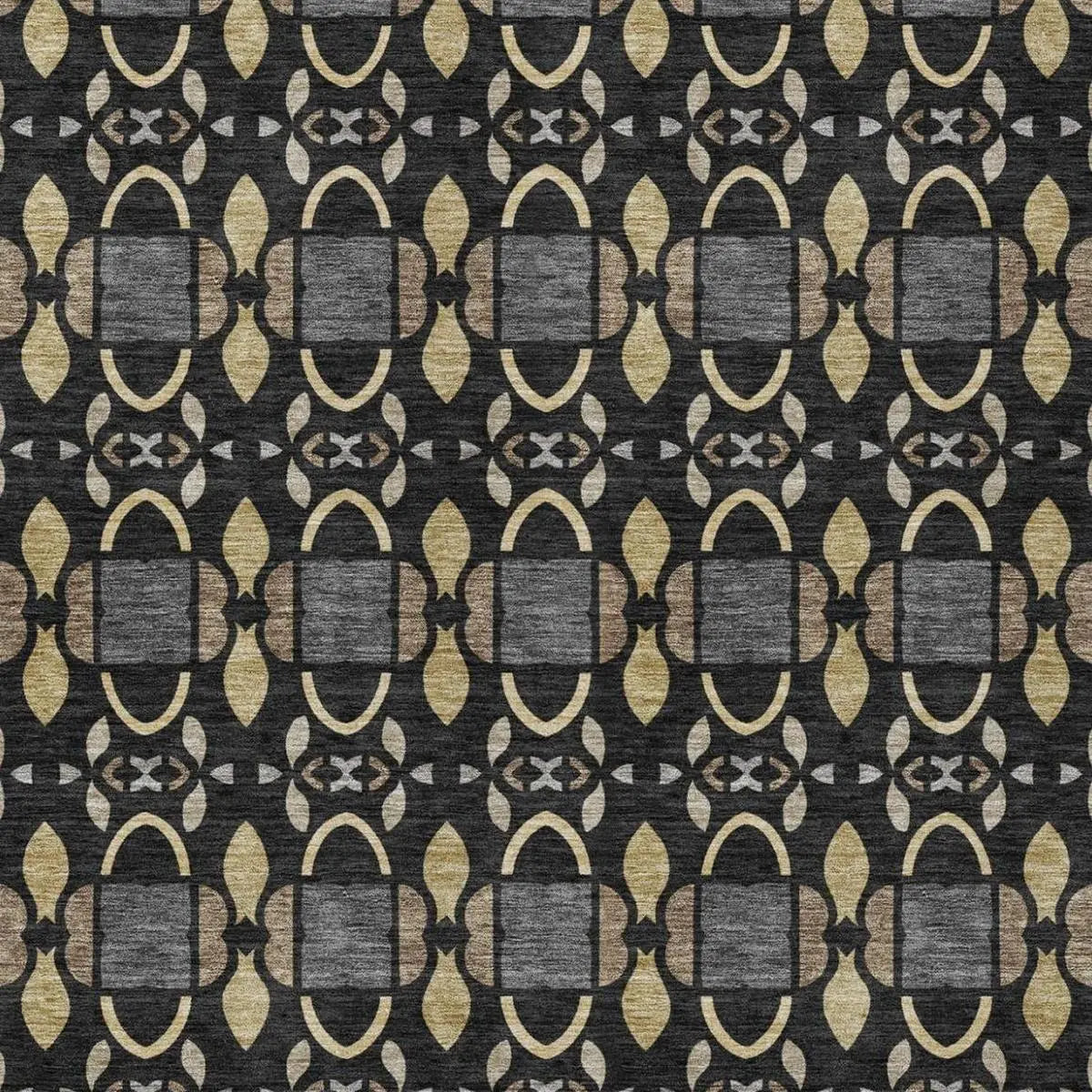 3' X 5' Black And Graphite Striped Washable Indoor Outdoor Area Rug Homeroots Outdoor