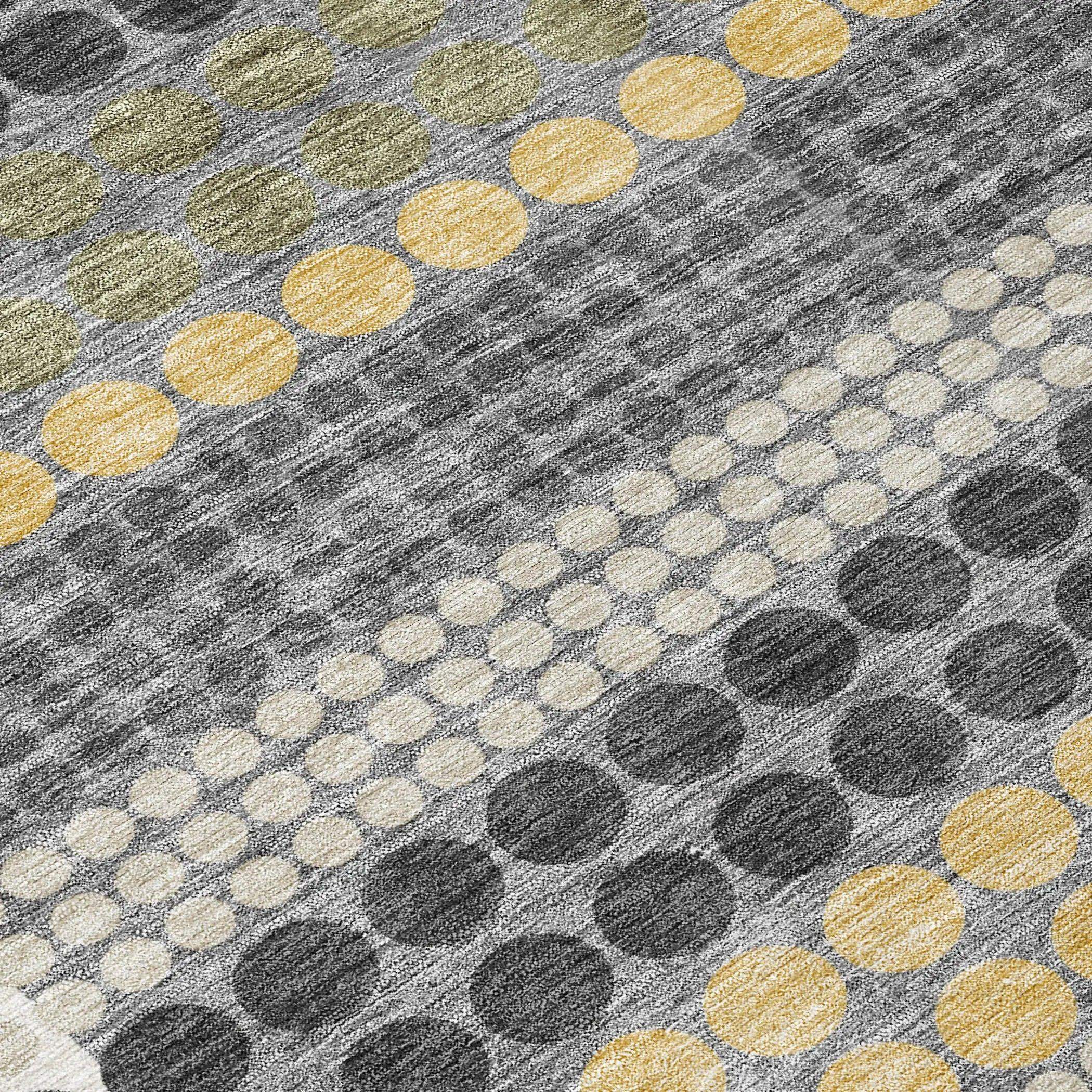 3' X 5' Black And Gray Geometric Washable Indoor Outdoor Area Rug Homeroots Outdoor