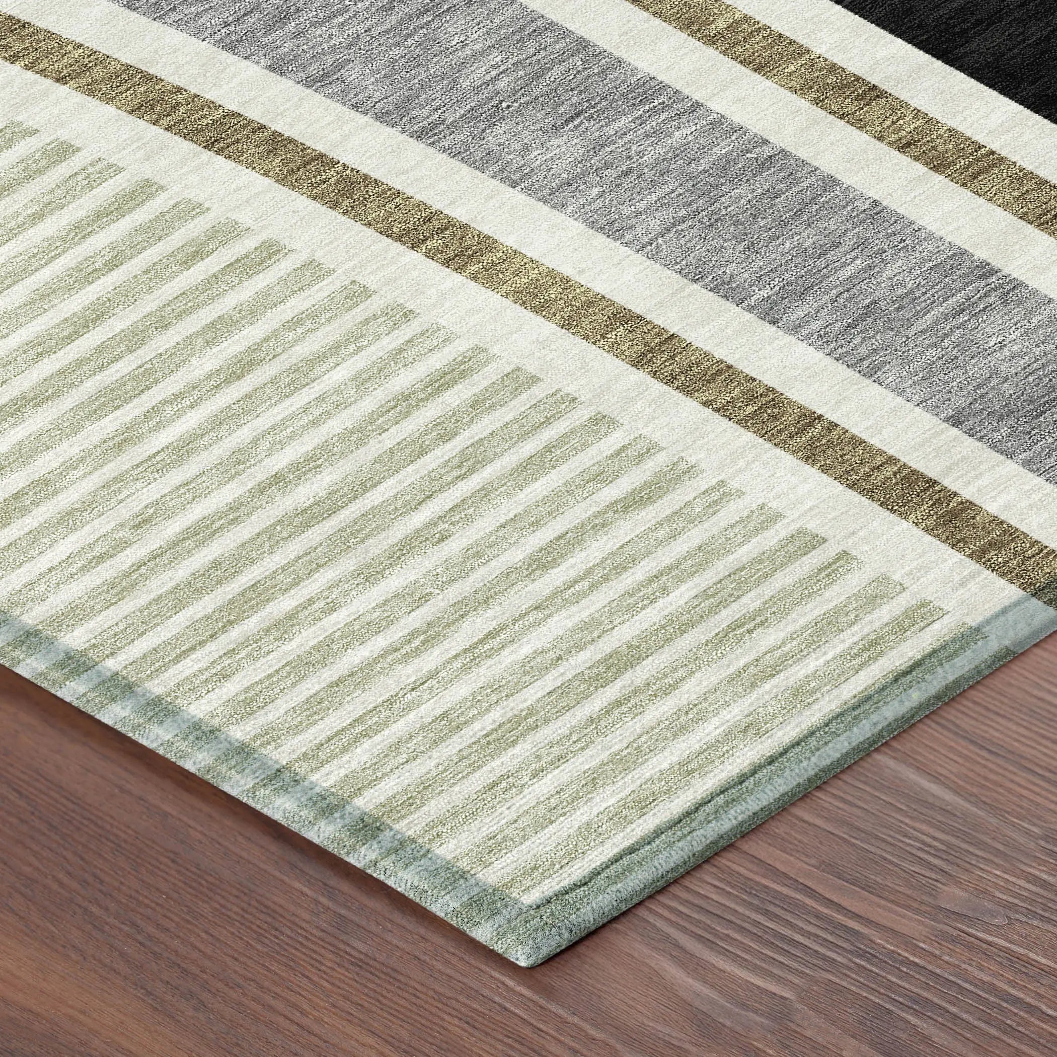 3' X 5' Black And Gray Geometric Washable Indoor Outdoor Area Rug Homeroots Outdoor