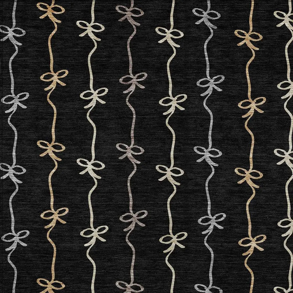 3' X 5' Black And Gray Southwestern Washable Indoor Outdoor Area Rug Homeroots Outdoor