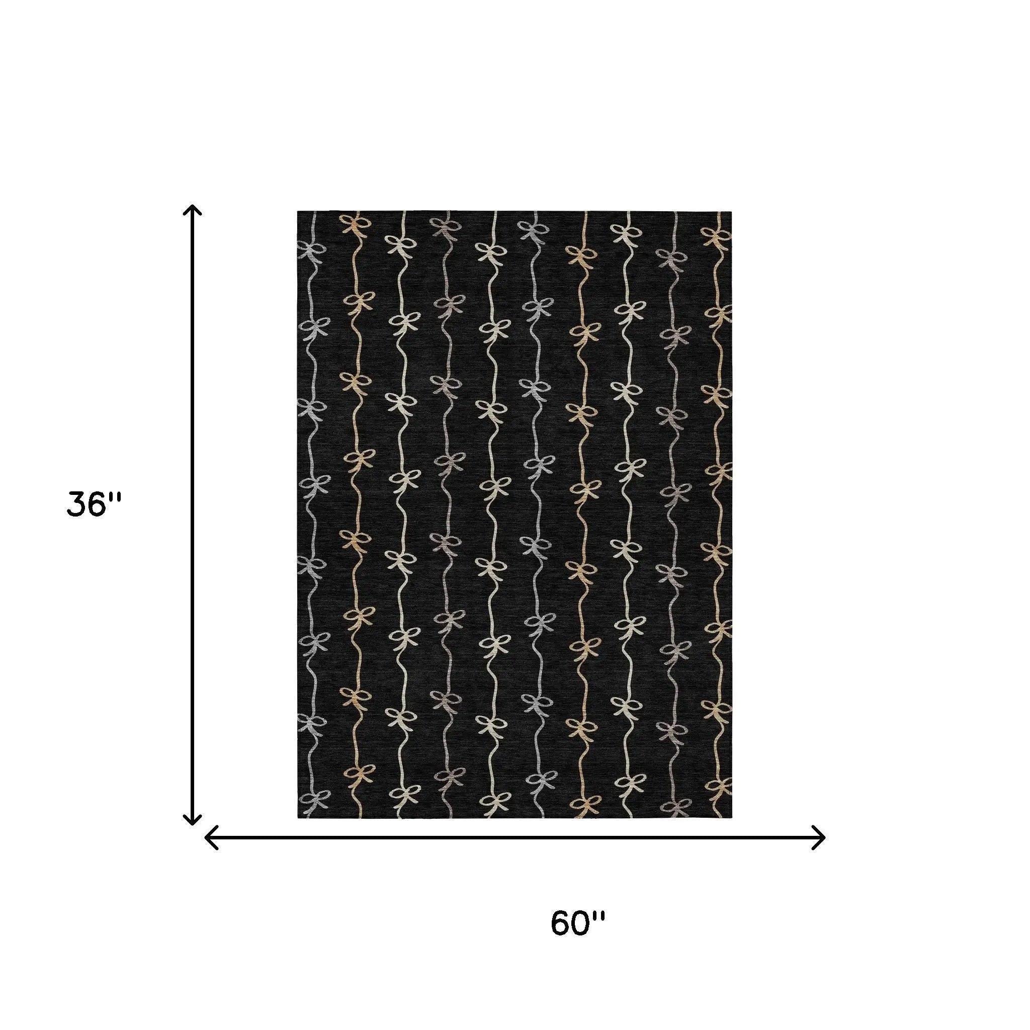 3' X 5' Black And Gray Southwestern Washable Indoor Outdoor Area Rug Homeroots Outdoor